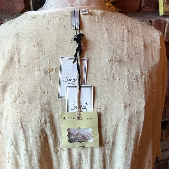 ***NWT VINTAGE*** SUNDAY ST. TROPEZ X BL^NK LONDON beaded tassel kimono - Picture 6 of 11